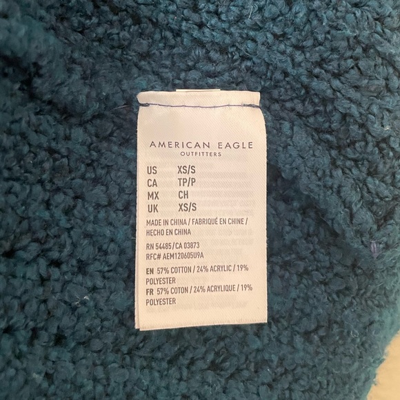 American Eagle Cable Knit long cardigan XS/S in Teal - Picture 4 of 5
